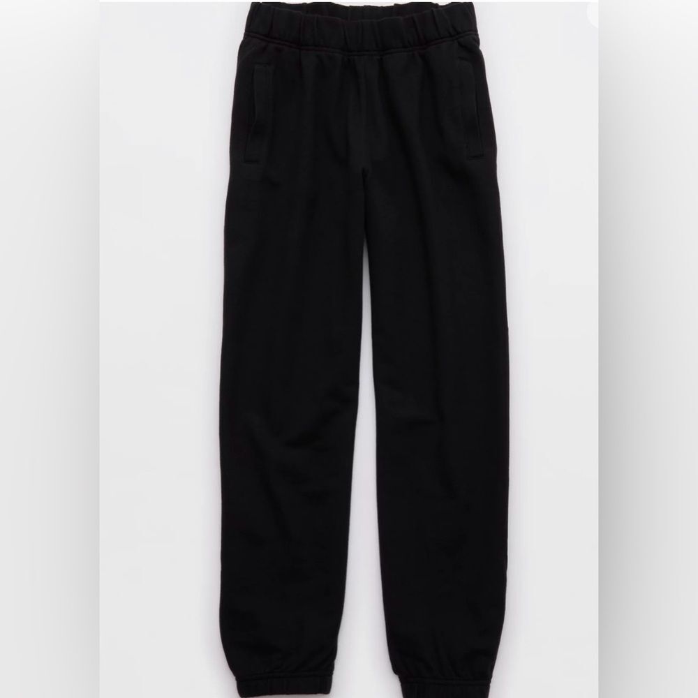 aerie True Black Jet Setter Matching Hoodie Jogger Sweat Set - Picture 6 of 16